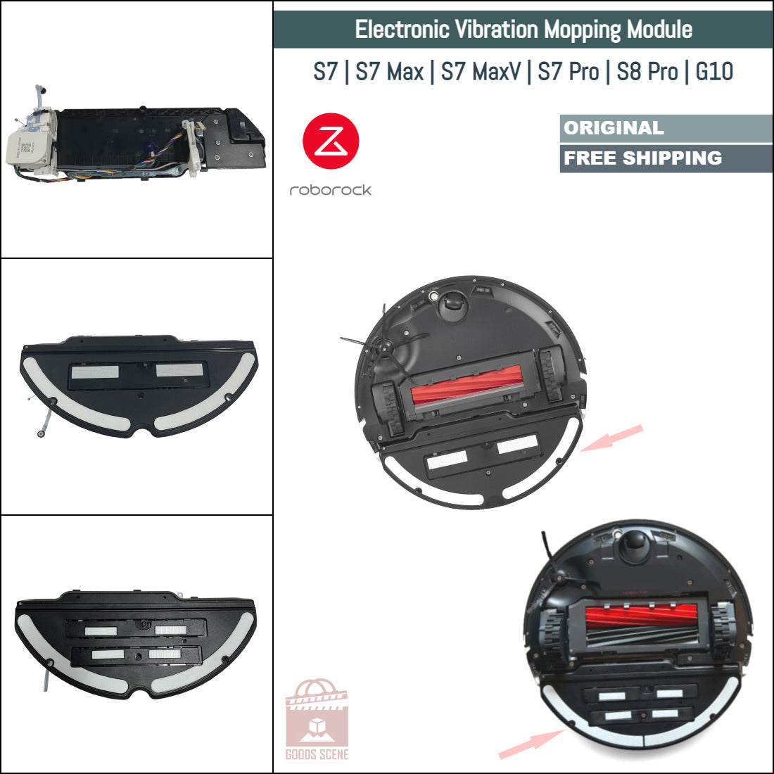 Original Vibrating Mopping Module for Roborock S7 Series and S8 Pro Original Vibrating Mopping Module for Roborock S7 Series and S8 Pro