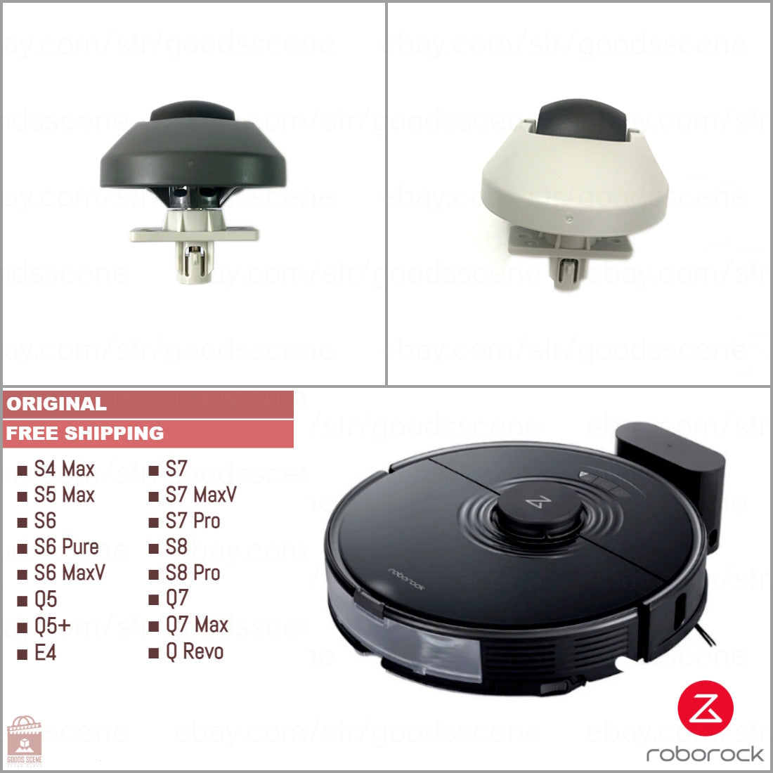 Roborock S4 Max, S5 Max, S6 Pure, S6 MaxV, S7 Pro, S8, Q5, Q7, Q Revo And Various Models | Original Spare & Repair Parts: Front Omni-Directional Caster Wheel