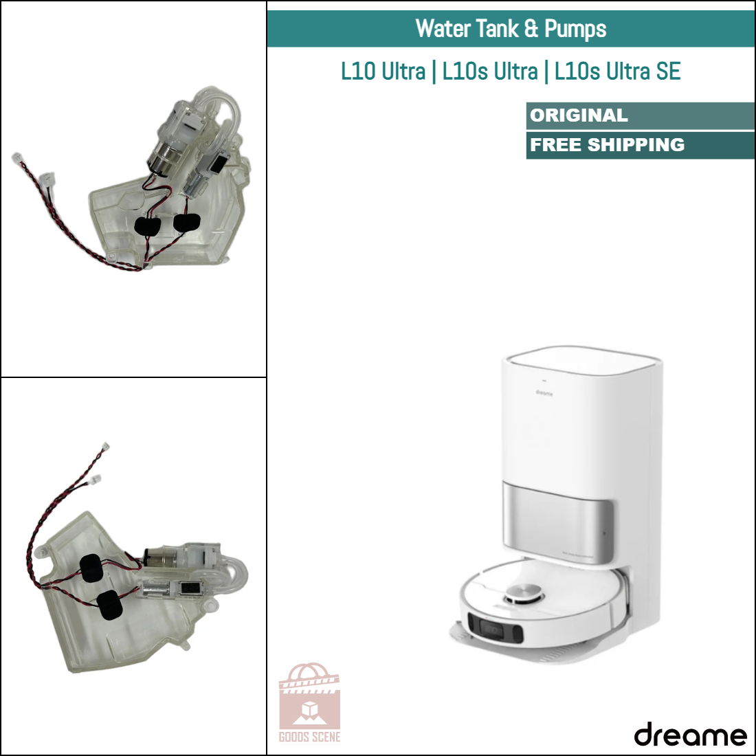 Dreame L10 Ultra, L10s Ultra, L10s Ultra SE | Original Spare Parts & Accessories: Internal Water Tank & Pumps Assembly