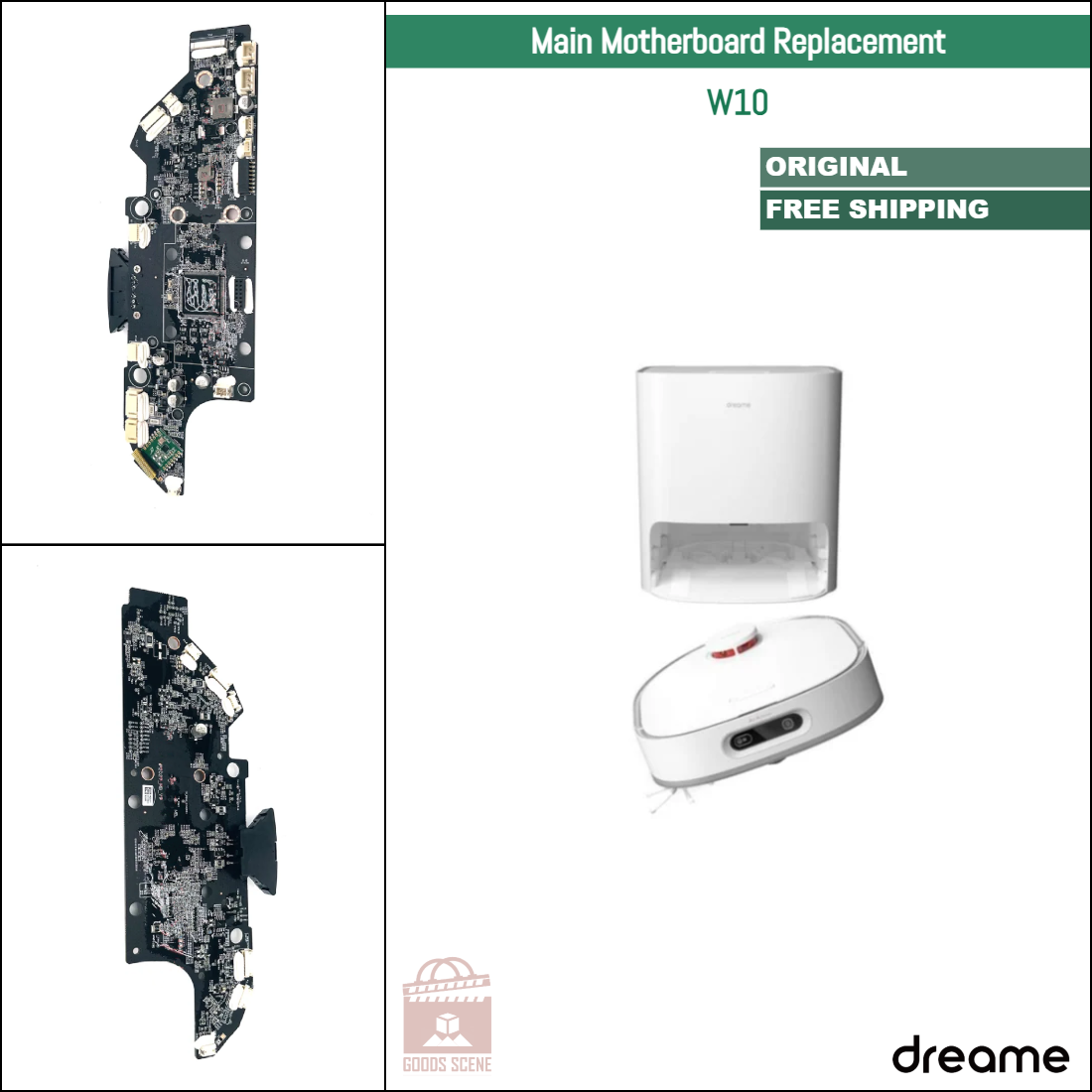 Dreame Bot W10 | Original Spare & Repair Parts: Main PCB Motherboard Replacement