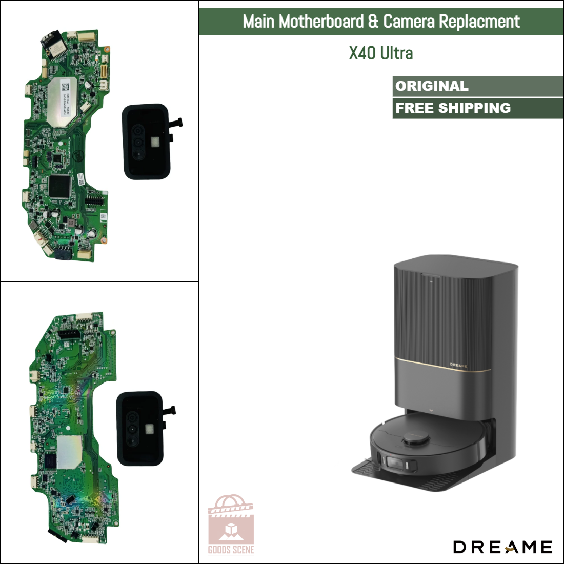 Dreame X40 Ultra | Original Spare & Repair Parts: Main PCB Motherboard & Camera Replacement