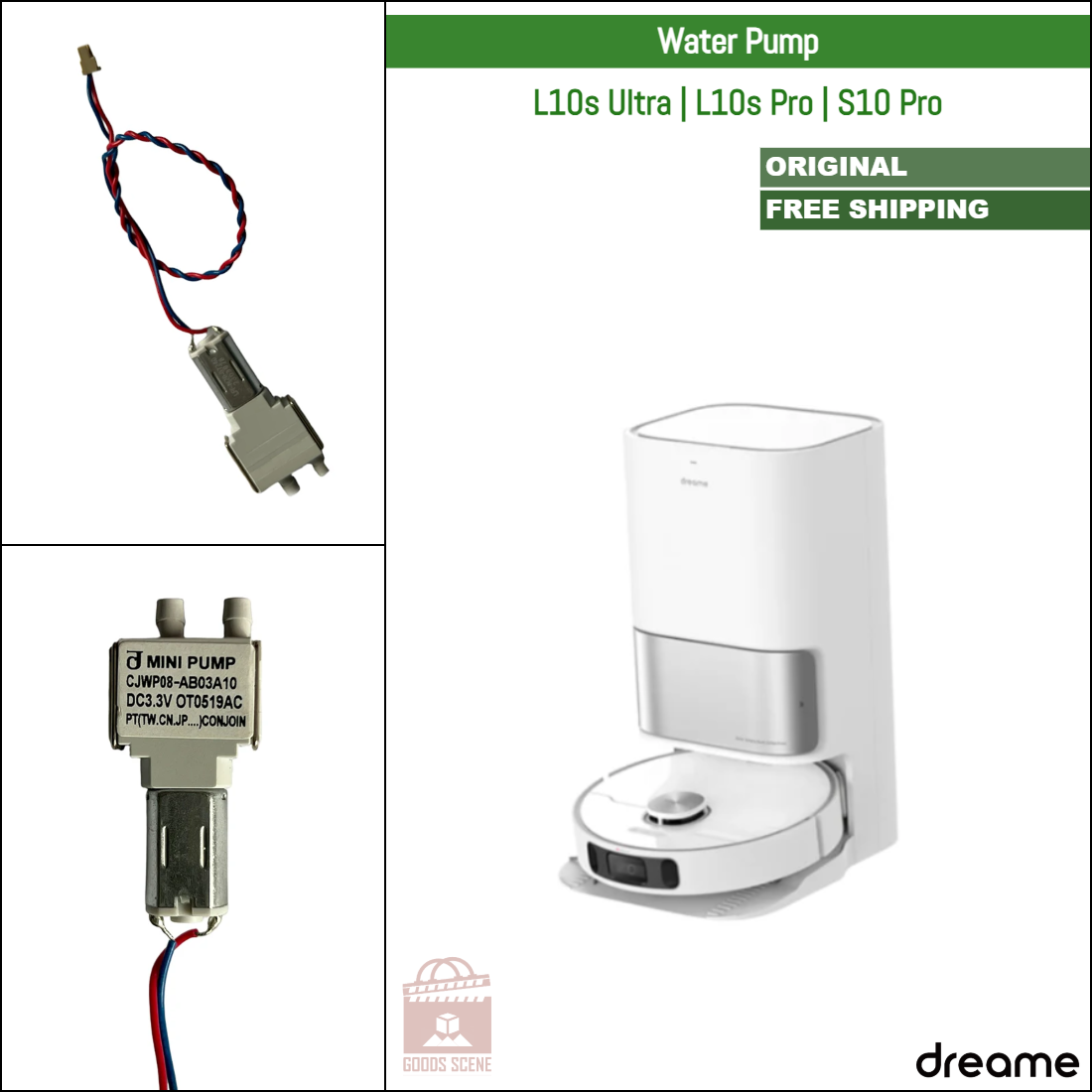Dreame L10s Ultra, L10s Pro, S10 Pro | Original Spare & Repair Parts: Water Pump