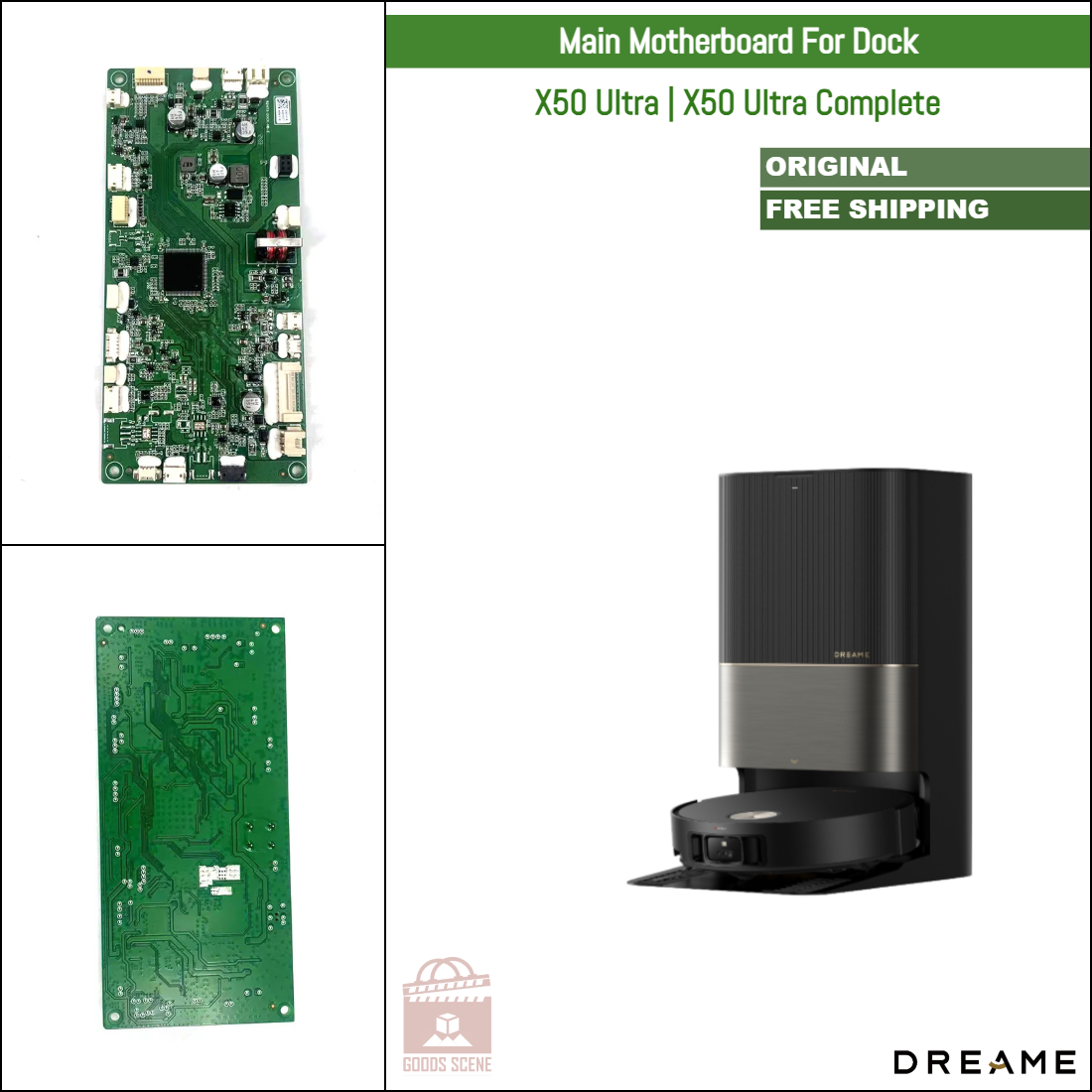 Dreame Bot X50 Ultra, X50 Ultra Complete | Original Spare & Repair Parts For Auto Dock: Main Motherboard, 220V