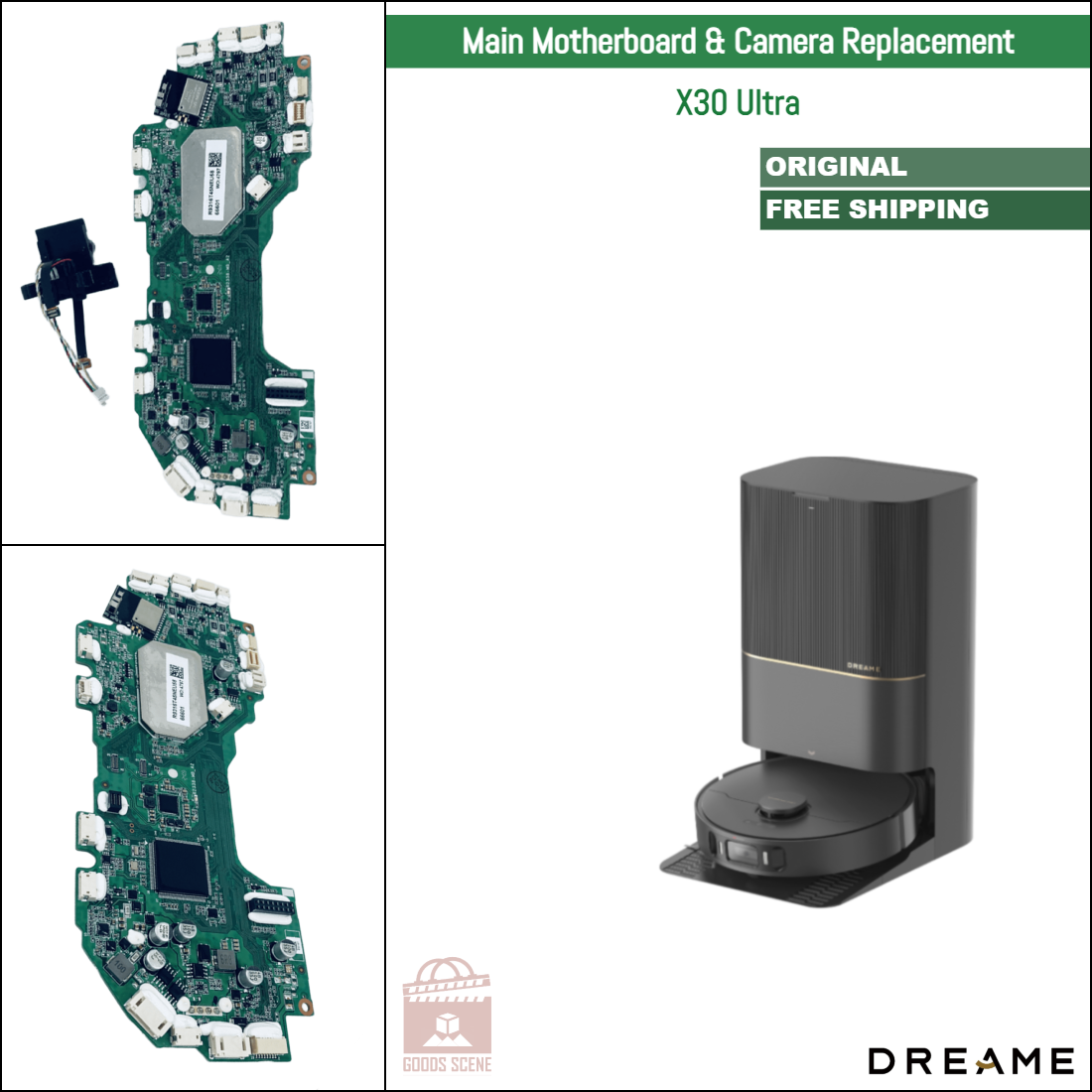 Dreame Bot X30 Ultra | Original Spare & Repair Parts: Main PCB Motherboard & Camera Replacement, EU Version