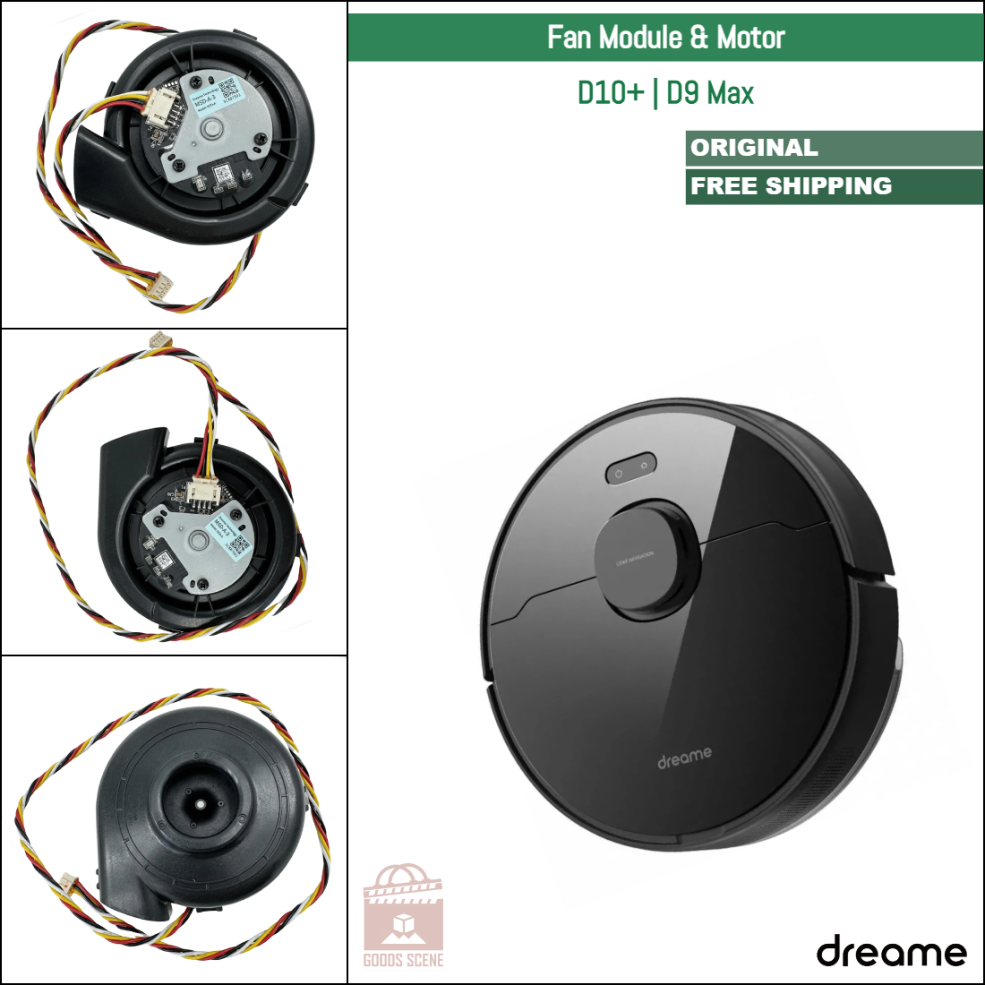 Dreame Bot D10+, D9 Max | Original Spare & Repair Parts: Fan Motor Module