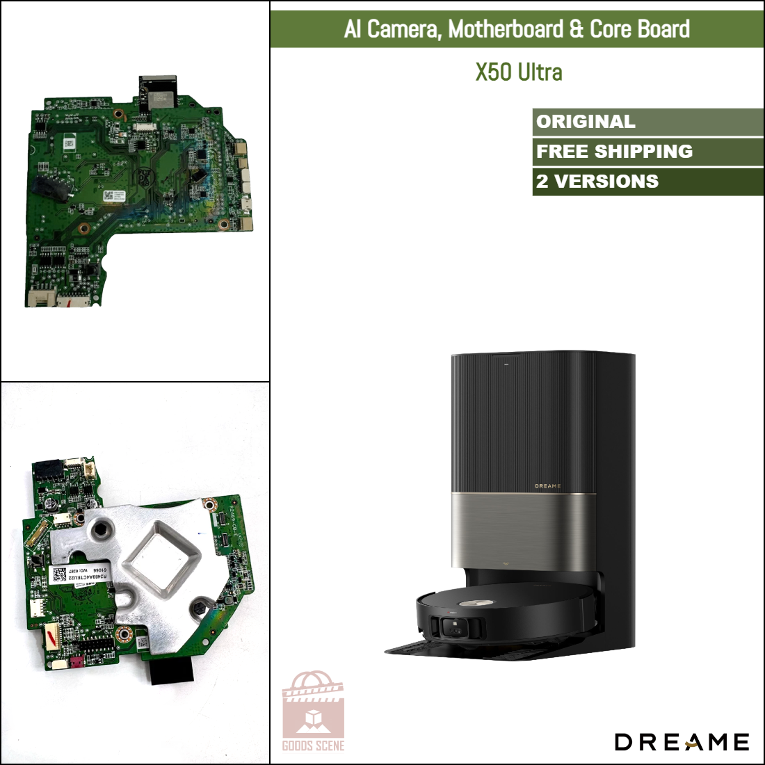 Dreame X50 Ultra | Original Spare & Repair Parts: AI Camera, Motherboard & Core Board Assembly, EU Version