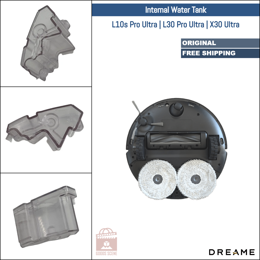 Dreame L10s Pro Ultra, L30 Pro Ultra, X30 Ultra | Original Spare & Repair Parts: Internal Water Tank
