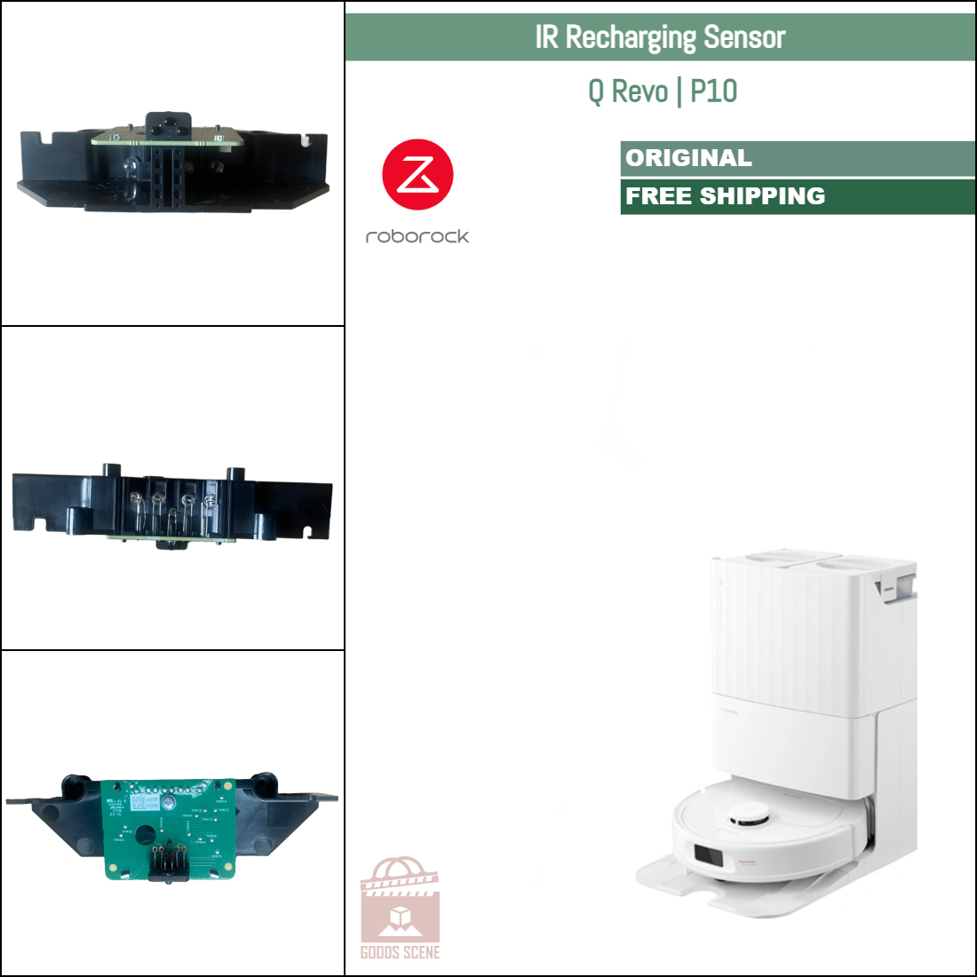 Roborock Q Revo, P10 | Original Spare & Repair Parts For Auto Dock: Infrared Recharging Sensor, Slightly Used