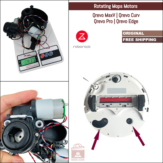 Roborock Qrevo MaxV, Qrevo Curv, Qrevo Pro, Qrevo Edge | Original Repair Parts: FlexiArm Left & Right Spinning Mops Rack Gearbox Motors