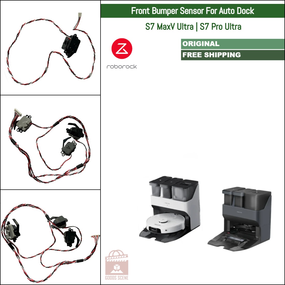 Roborock S7 MaxV Ultra, S7 Pro Ultra | Original Spare & Repair Parts For Auto Dock: Front Bumper Sensor