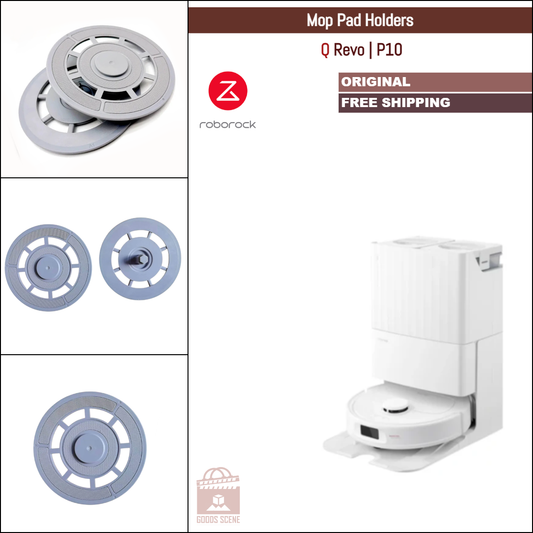 Roborock Q Revo, P10 | Original Spare Parts & Accessories: Mop Pad Mount Tray Holder & Mop Pads