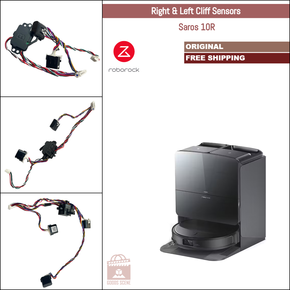 Roborock Saros 10R | Original Spare & Repair Parts: Right & Left Cliff Sensors Assembly