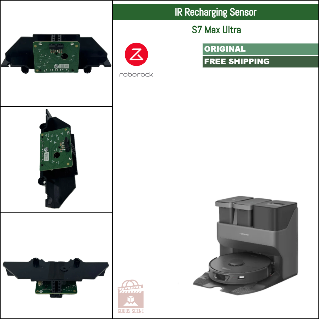 Roborock S7 Max Ultra | Original Spare & Repair Parts For Auto Dock: Infrared Recharging Sensor