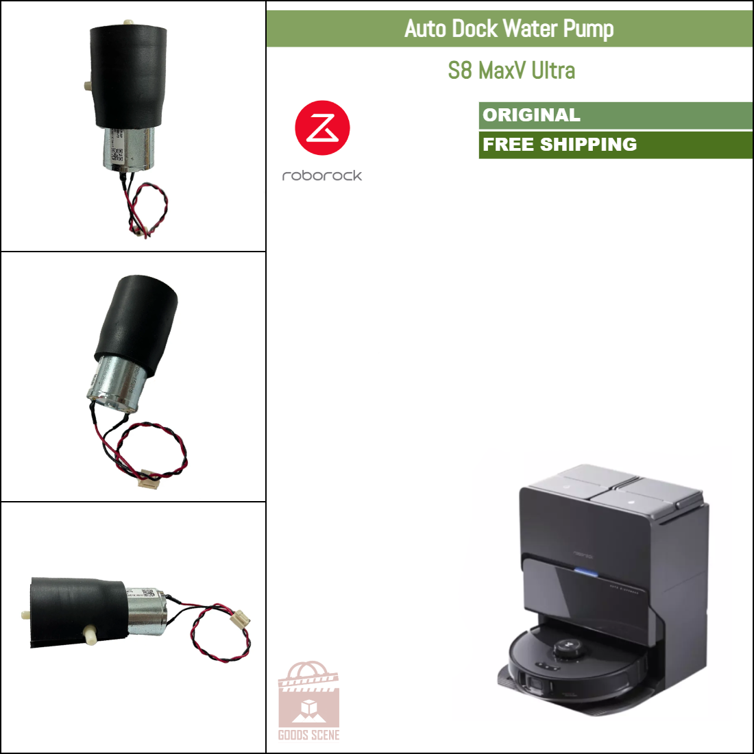 Roborock S8 MaxV Ultra | Original Spare & Repair Parts For Auto Dock: Water Pump