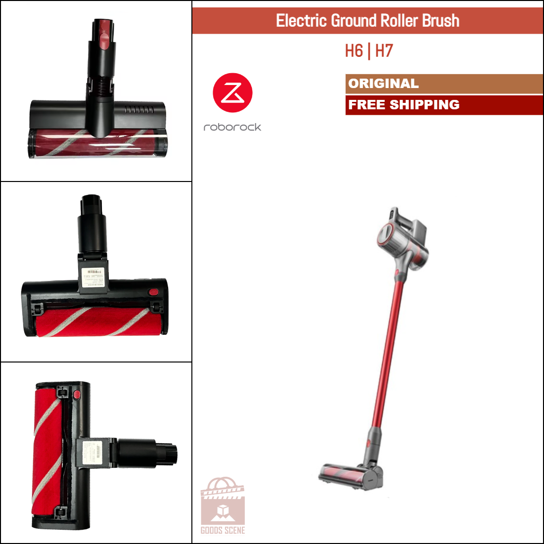 Roborock H6, H7 | Original Spare Parts & Accessories: Electric Ground Roller Brush