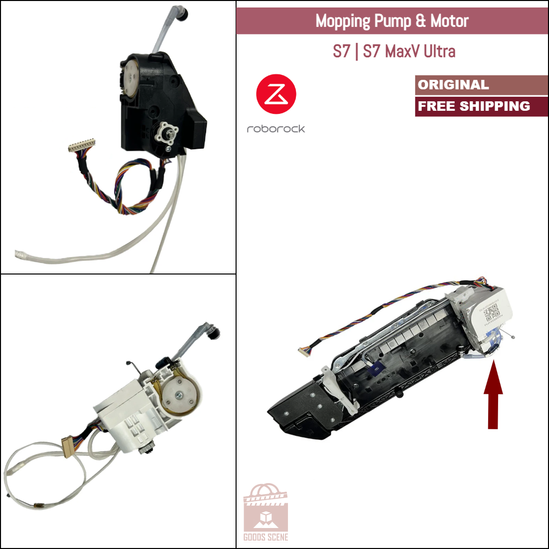 Original Vibrating Mopping Pump & Motor For Roborock S7, S7 MaxV Ultra Original Vibrating Mopping Pump & Motor For Roborock S7, S7 MaxV Ultra