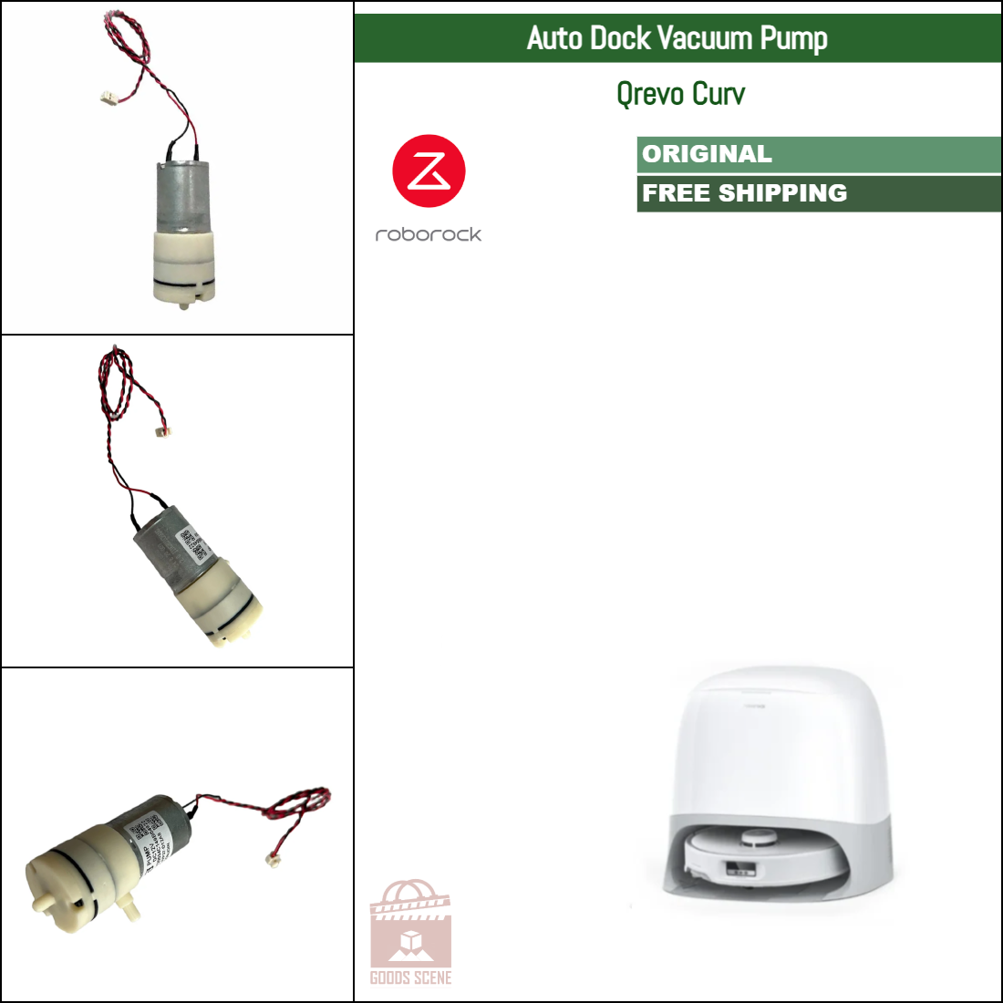 Roborock Qrevo Curv | Original Spare & Repair Parts For Auto Dock: Vacuum Pump