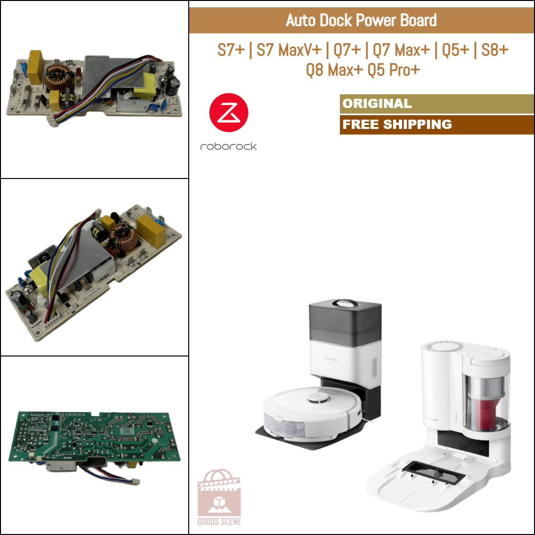 Roborock S7+, S7 MaxV+, Q7+, Q7 Max+, Q5+, S8+, Q8 Max+, Q5 Pro+ | Original Spare & Repair Parts For Auto Empty Dock: Power Board