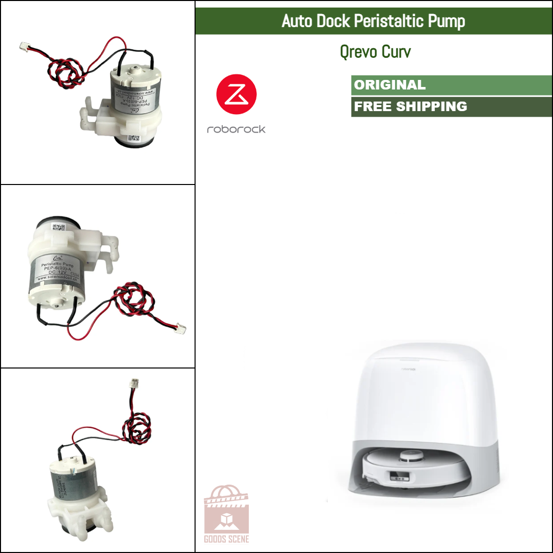 Roborock Qrevo Curv | Original Spare & Repair Parts For Auto Dock: Peristaltic Pump