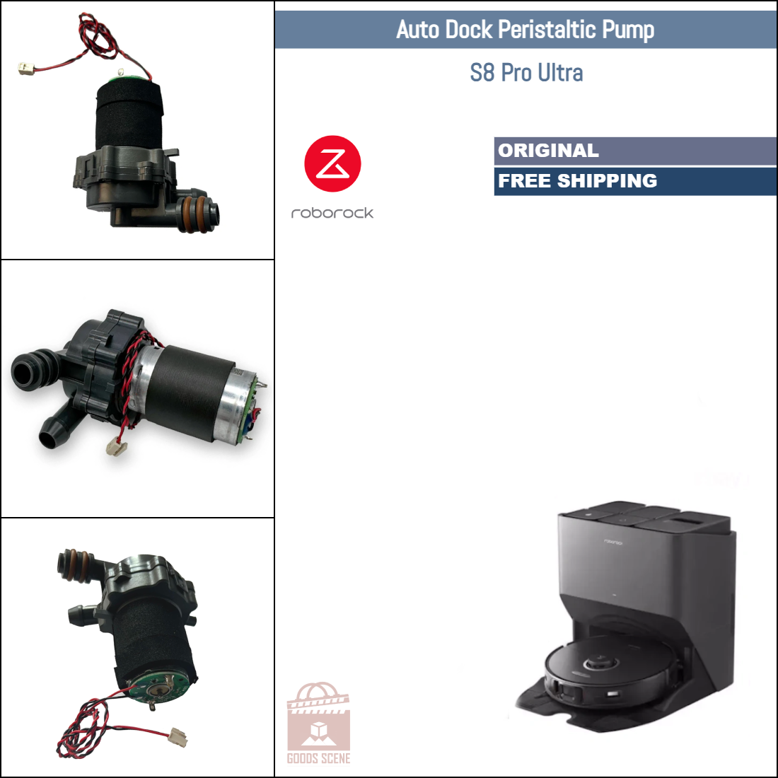 Roborock S8 Pro Ultra | Original Spare & Repair Parts For Auto Dock: Peristaltic Pump