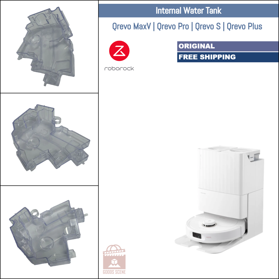 Roborock Qrevo Pro, Qrevo MaxV, Qrevo S, Qrevo Plus | Original Spare & Repair Parts: Internal Water Tank