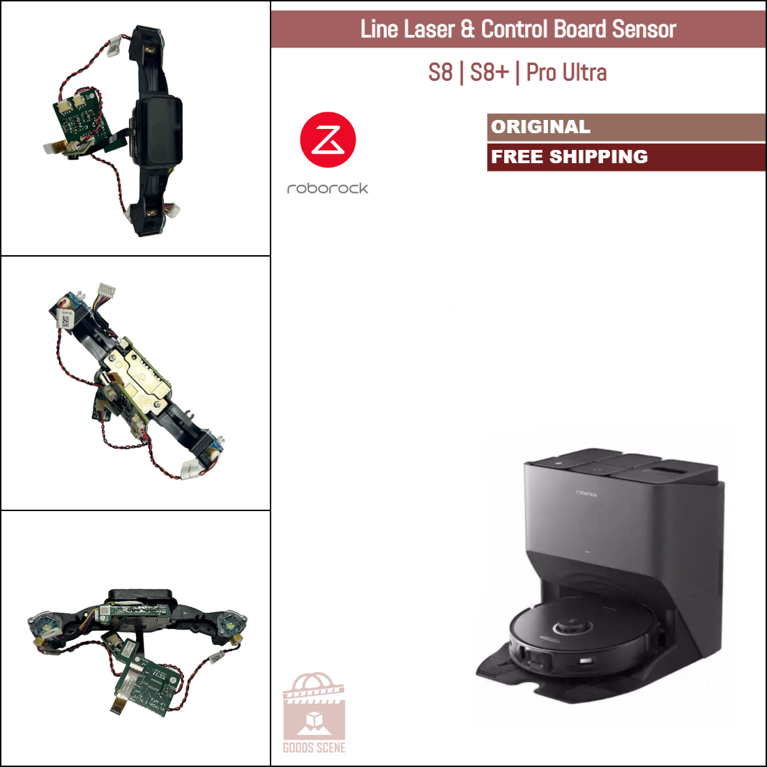Roborock S8, S8+, S8 Pro Ultra | Original Spare & Repair Parts: Line Laser & Control Board Sensor