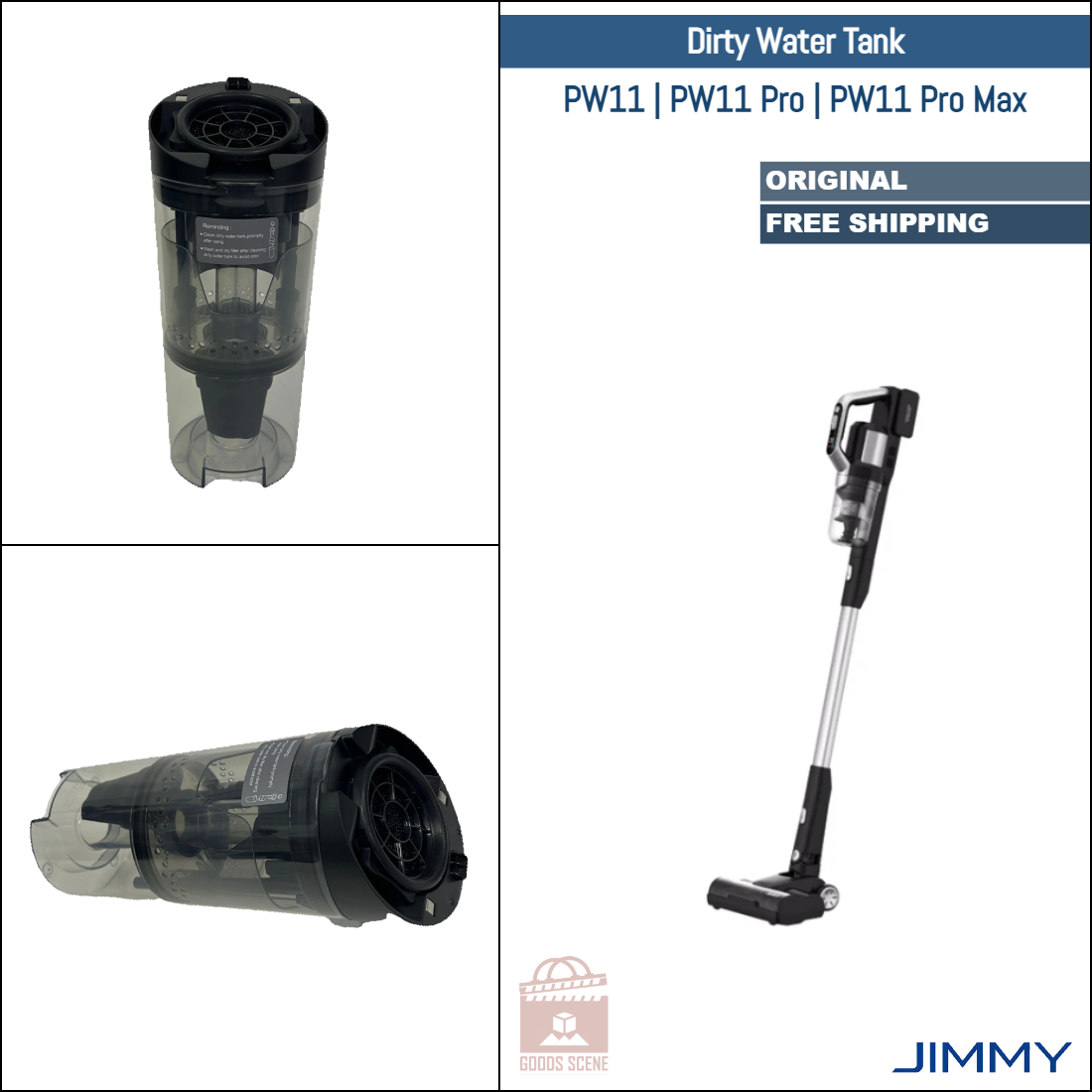 Jimmy PW11, PW11 Pro, PW11 Pro Max | Original Spare & Repair Parts: Dirty Water Tank