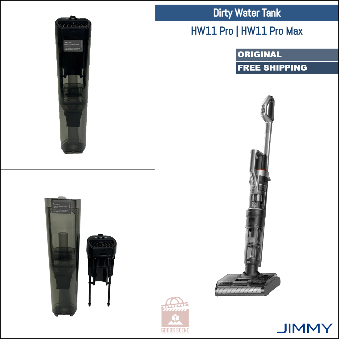 Jimmy HW11 Pro, HW11 Pro Max | Original Spare & Repair Parts: Dirty Water Tank