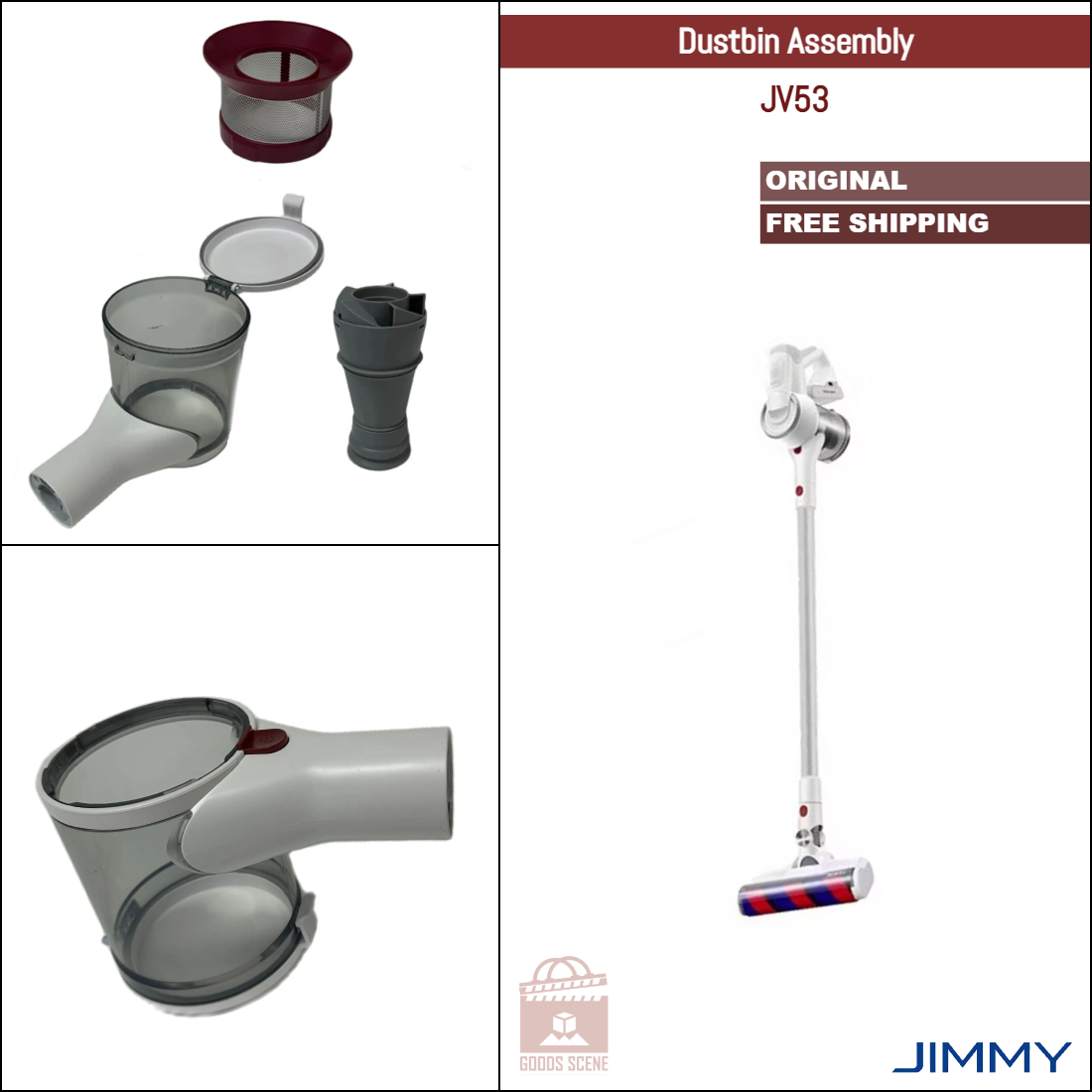 Jimmy JV53 | Original Spare Parts & Accessories: Dustbin Assembly
