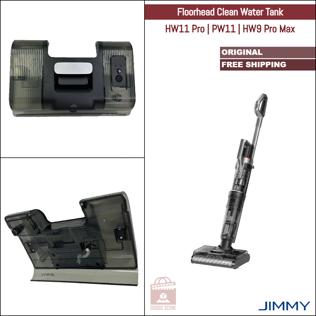 Jimmy HW11 Pro, PW11, HW9 Pro Max | Original Spare & Repair Parts: Floorhead Clean Water Tank