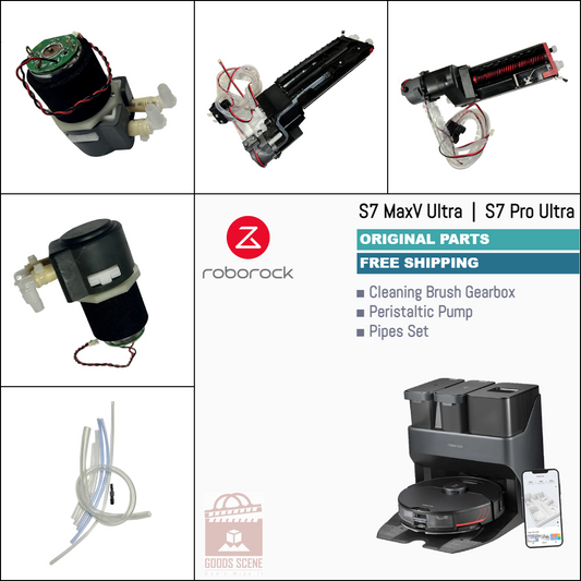 Roborock S7 MaxV Ultra, S7 Max Ultra, S7 Pro Ultra | Original Spare & Repair Parts For Auto Dock: Cleaning Brush Washing Module, Peristaltic Pump & Water Pipes