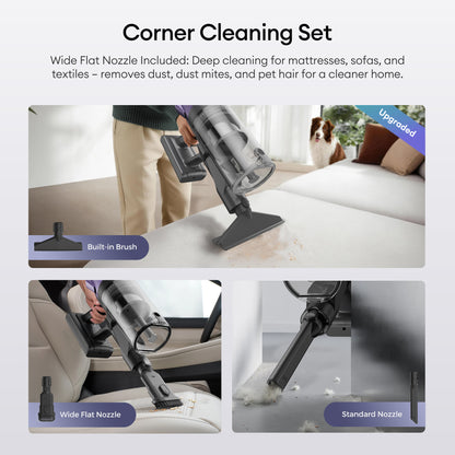 Ultenic U18 Pro Cordless Stick Vacuum Cleaner – 55KPa Suction, 80-Min Runtime, Anti-Tangle Brush