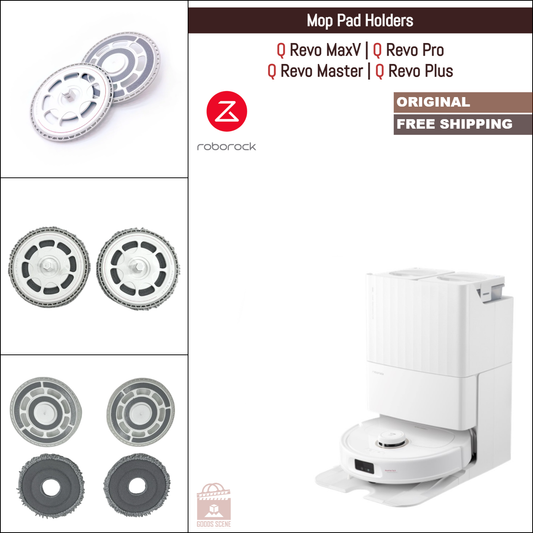 Roborock Q Revo MaxV, Q Revo Pro, Q Revo Master, Q Revo Plus | Original Spare Parts & Accessories: FlexiArm Mop Pad Mount Tray Holder & Mop Pads