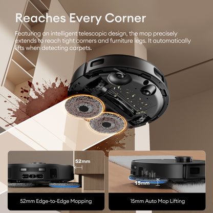 Ultenic MX50 All-in-One Robot Vacuum Cleaner & Mop | 20000Pa Suction, Hot Water Mop Washing & Auto-Empty Station