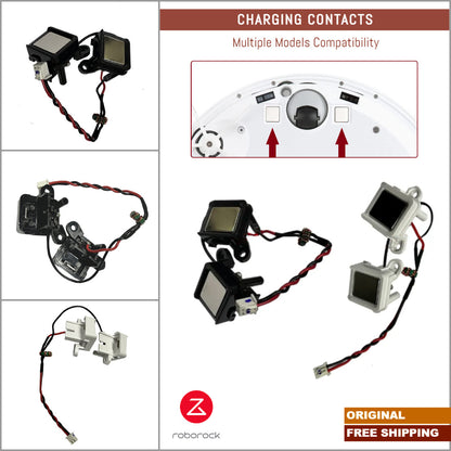 Roborock S4, S5, S6, S7, S8 & Q7 Serieses | Original Spare & Repair Parts: Common Charging Contacts Pieces - Black Or White