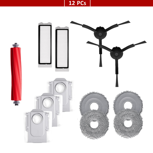 Roborock Q Revo MaxV, Q Revo Pro, Q Revo S, Q Revo Plus | Original Consumable Parts & Accessories:  Brushes, Mops, HEPA Filters & Dust Bags