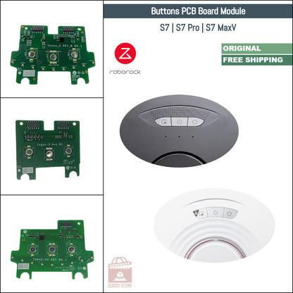 Roborock S7, S7+, S7 MaxV Ultra, S7 Pro Ultra | Originale reserve- og reparasjonsdeler: Taster Knapper Panel Tastatur PCB-modul