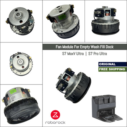 Roborock S7 MaxV Ultra, S7 Pro Ultra | Original Spare & Repair Parts For Auto Empty Dock: Fan Module & Motor, 100V-220V