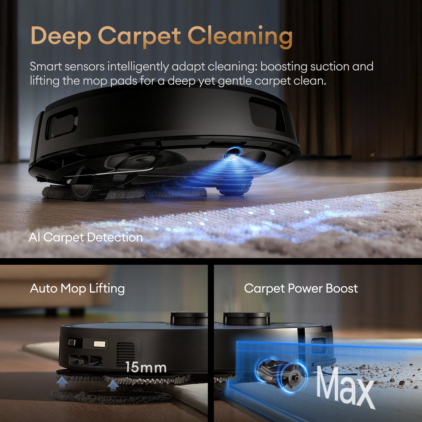 Ultenic MX50 All-in-One Robot Vacuum Cleaner & Mop | 20000Pa Suction, Hot Water Mop Washing & Auto-Empty Station