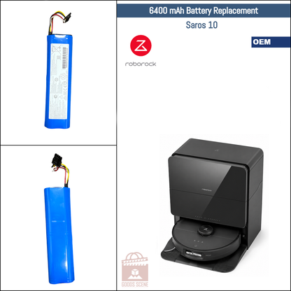 Roborock S4, S5, S6, S6 Pure, S7, S8, Q5, Q7, Q Revo MaxV Pro og forskjellige modeller | Originale reserve- og reparasjonsdeler: OEM-batterierstatning, 5200mAh