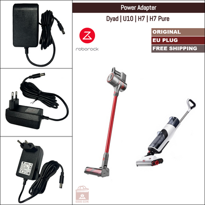 Roborock S4, S5, S6, S7, S8 Series | Xiaowa E-serien | Original strømledningskabel for standard ladestasjon: USA, EU, AU, UK Plugger 