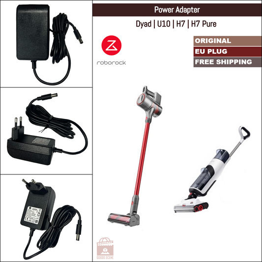 Roborock S4, S5, S6, S7, S8 Series | Xiaowa E-serien | Original strømledningskabel for standard ladestasjon: USA, EU, AU, UK Plugger 
