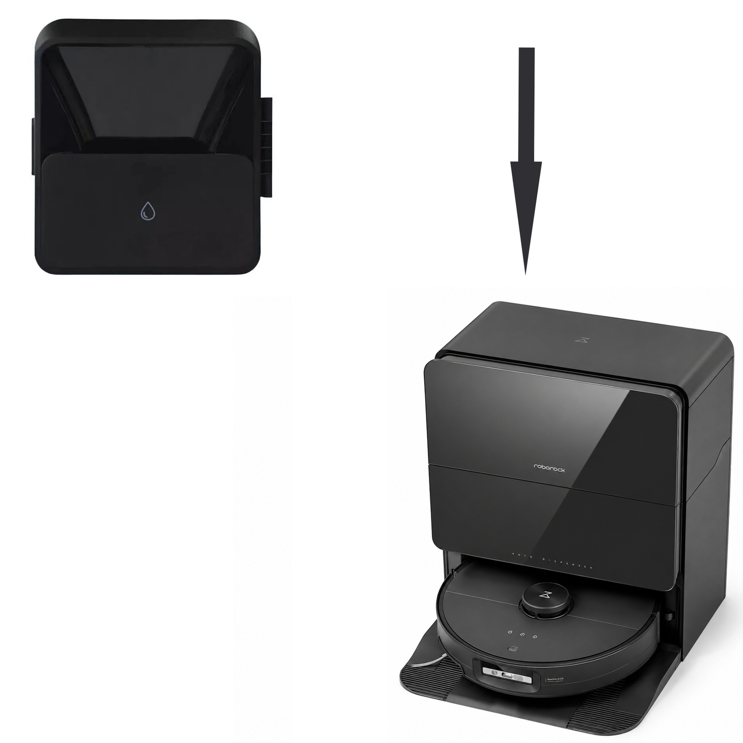 Roborock Saros 10, G30, S9 MaxV | Original Spare Parts & Accessories For Auto Dock: Black Clean And Dirty Water Tank