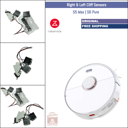 Roborock S5 Max, S6 Pure | Original Spare & Repair Parts: Right & Left Cliff, Wall & Front Bumper Sensors Assembly