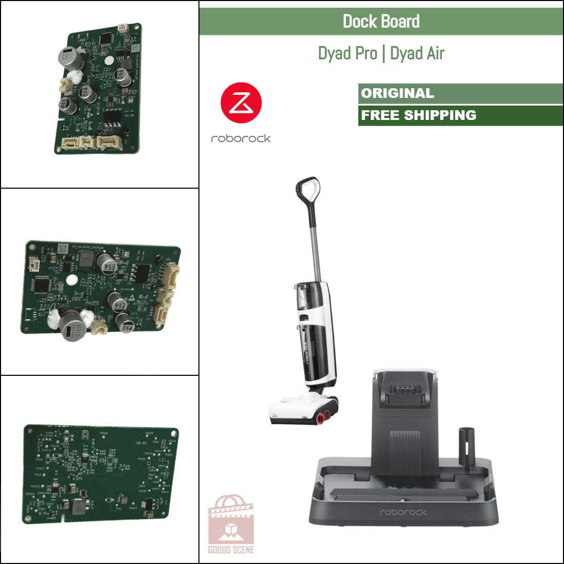 Roborock Dyad Pro, Dyad Air | Original Spare & Repair Parts: Halberd Dock PCB Board