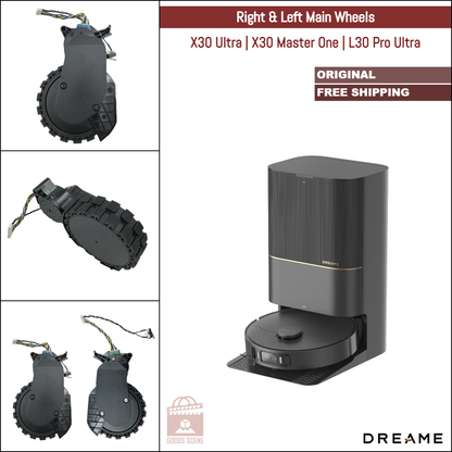 Dreame X30 Ultra, X30 Master One, L30 Pro Ultra | Original Spare & Repair Parts: Main Right & Left Wheels