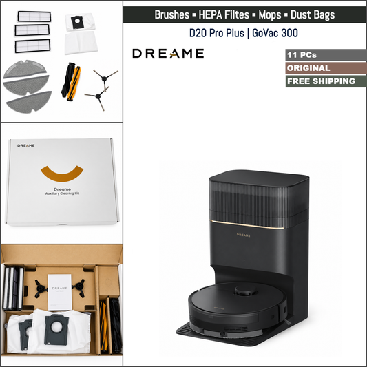 Dreame D20 Pro Plus, GoVac 300 | Original Consumable Parts & Accessories: Brushes, Mops, HEPA Filters, Dust Bags (Kit)