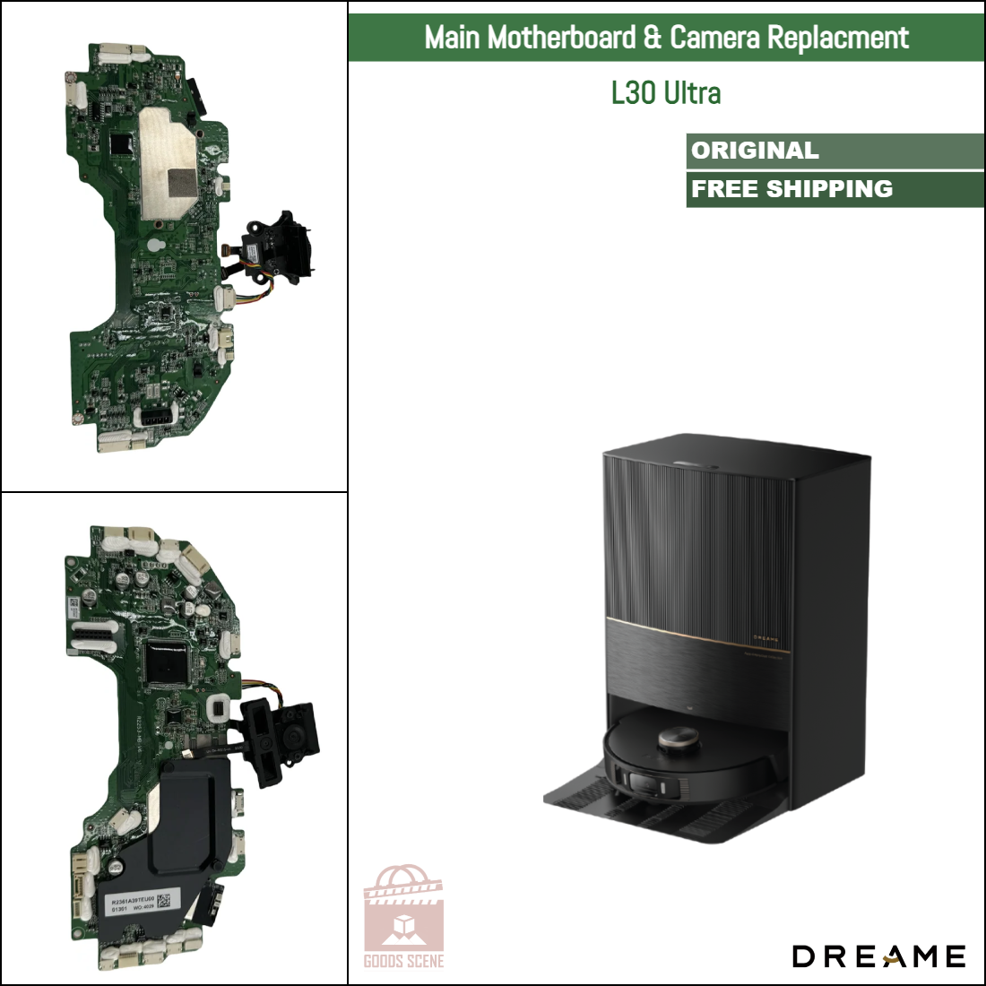 Dreame L30 Ultra | Original Spare & Repair Parts: Main PCB Motherboard & Camera Replacement