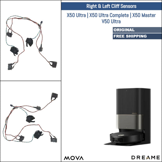 Dreame X50 Ultra, X50 Ultra Complete, X50 Master, MOVA V50 Ultra | Original Spare & Repair Parts: Right & Left Cliff Sensors Bumper Assembly