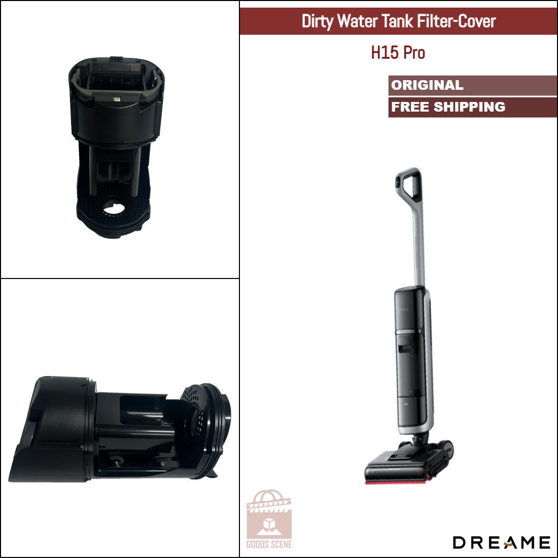 Dreame H15 Pro | Original Spare Parts & Accessories: Dirty Water Tank Cover